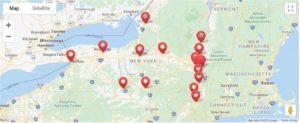 Upstate New York Court Reporters Coverage Map